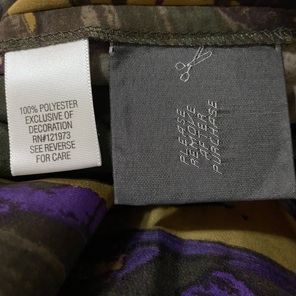 Simply Vera Wang Abstract Multi-color Mini Shift Dress Belted Short Sleeve Large - Picture 14 of 16